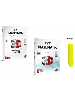 3D Yayınları Tyt Video Destekli Matematik Defter ve Soru Bankası Seti