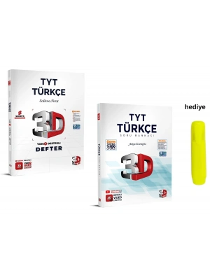 3D Yayınları Tyt Video Destekli Türkçe Defter ve Soru Bankası Seti