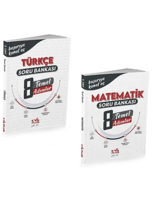 KORAY VAROL YAYINLARI 8. SINIF TÜRKÇE - MATEMATİK TEMEL ADIMLAR SORU BANKASI (2 KİTAP)