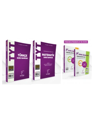 KAREKÖK YAYINLARI TYT TÜRKÇE - MATEMATİK - TYT P² (Problemler ve Paragraf) SORU BANKASI (3 KİTAP)