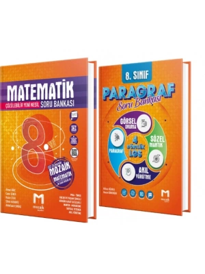 MOZAİK YAYINLARI 8. Sınıf Matematik - Paragraf Soru Bankası (2 Kitap)