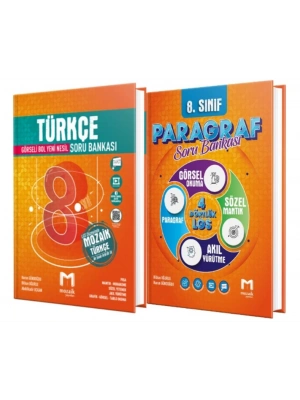 MOZAİK YAYINLARI 8. Sınıf Türkçe - Paragraf Soru Bankası (2 Kitap)