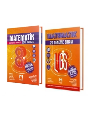 MOZAİK YAYINLARI 8. Sınıf Matematik Soru Bankası ve Matematik 20 Deneme (2 Kitap)