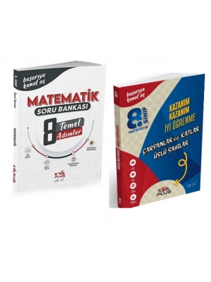 KORAY VAROL YAYINLARI 8. SINIF MATEMATİK TEMEL ADIMLAR SORU BANKASI VE KAZANIM KAZANIM İYİ ÖĞRENME ÇARPANLAR VE KATLAR ÜSLÜ SAYILAR (2 KİTAP)
