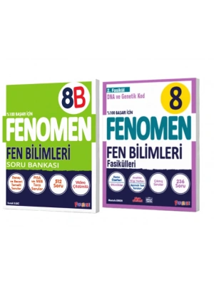 FENOMEN YAYINLARI 8. SINIF Fen Bilimleri B Soru Bankası + Fen Bilimleri 2. Fasikül (DNA Ve Genetik Kod) (2 KİTAP)