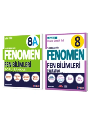 FENOMEN YAYINLARI 8. SINIF Fen Bilimleri A Soru Bankası + Fen Bilimleri 2. Fasikül (DNA Ve Genetik Kod) (2 KİTAP)
