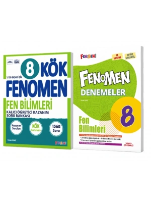 FENOMEN YAYINLARI 8. SINIF Kök Fen Bilimleri Soru Bankası + Fen Bilimleri Denemeleri (2 KİTAP)