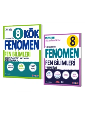FENOMEN YAYINLARI 8. SINIF Kök Fen Bilimleri Soru Bankası + Fen Bilimleri 2. Fasikül (DNA Ve Genetik Kod)(2 KİTAP)