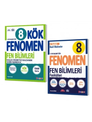 FENOMEN YAYINLARI 8. SINIF Kök Fen Bilimleri Soru Bankası + Fen Bilimleri 5. Fasikül (Basit Makineler) (2 KİTAP)