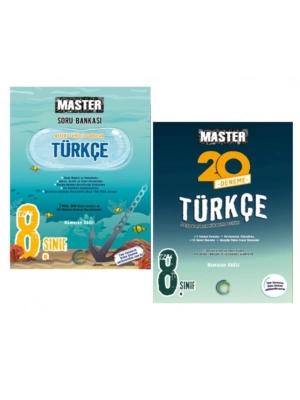 OKYANUS YAYINCILIK 8. Sınıf Master Türkçe Soru Bankası + Master 20 Türkçe Denemesi (2 Kitap)