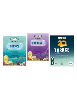 OKYANUS YAYINCILIK 8. Sınıf Master Türkçe Soru Bankası +Master Paragraf Soru Bankası + Master 20 Türkçe Denemesi (3 Kitap)