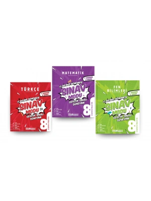 PRUVA AKADEMİ YAYINLARI 8. Sınıf Türkçe + Matematik + Fen Bilgisi Branş Denemeleri (3 Kitap)