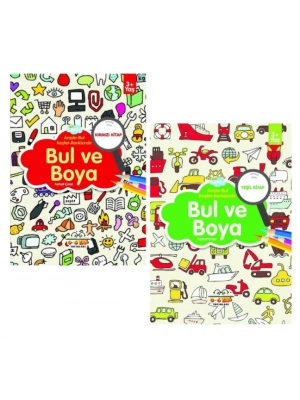 0-6 Yaş Yayınları Araştır Bul Keşfet Renklendir Bul ve Boya (2 Kitap)