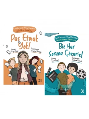 İŞ BANKASI KÜLTÜR YAYINLARI Çocuklar İçin 21. Yüzyıl Becerileri Pes Etmek Yok! + Biz Her Sorunu Çözeriz! (2 KİTAP)