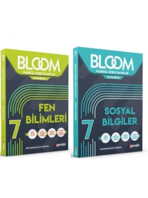 ARTIBİR YAYINLARI 7. Sınıf Bloom Fen Bilimleri + Sosyal Bilgiler Fasikül Soru Bankası (2 Kitap)