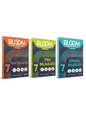 ARTIBİR YAYINLARI 7. Sınıf Bloom Matematik + Fen Bilimleri + Sosyal Bilgiler Fasikül Soru Bankası (3 Kitap)