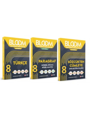 ARTIBİR YAYINLARI 8. Sınıf Bloom Türkçe + Paragraf Görsel Okuma Sözel Mantık + Sözcükten Cümleye Anlam Yolculuğu LGS Fasikül Soru Bankası (3 Kitap)