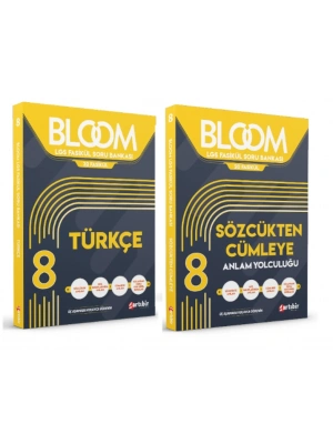 ARTIBİR YAYINLARI 8. Sınıf Bloom Türkçe + Sözcükten Cümleye Anlam Yolculuğu LGS Fasikül Soru Bankası (2 Kitap)
