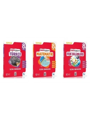 8.SINIF TÜRKÇE + MATEMATİK + FEN BİLİMLERİ  SORU BANKASI SINAV KALİTESİNDE (3 KİTAP)