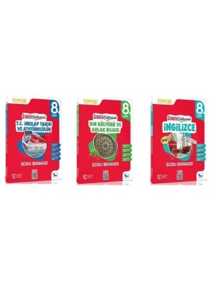 8.SINIF T.C. İNKİLAP TARİHİ + DİN KÜLTÜRÜ + iNGİLİZCE SORU BANKASI SINAV KALİTESİNDE (3 KİTAP)