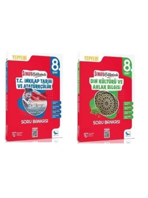 8.SINIF T.C. İNKİLAP TARİHİ + DİN KÜLTÜRÜ  SORU BANKASI SINAV KALİTESİNDE (2 KİTAP)