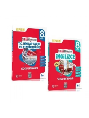 8.SINIF T.C. İNKILAP TARİHİ  + İNGİLİZCE SORU BANKASI SINAV KALİTESİNDE (2 KİTAP)