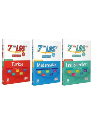 EDİTÖR YAYINLARI 7. Sınıf 7den LGSye Hazırlık Türkçe + Matematik + Fen Bilimleri (3 Kitap)