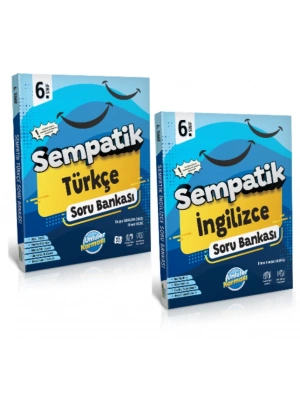 ÜNLÜLER KARMASI Sempatik 6. Sınıf Türkçe + İngilizce Soru Bankası (2 Kitap)