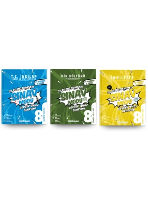 PRUVA AKADEMİ YAYINLARI 8. Sınıf iNKILAP + DİN + İNGİLİZCE Branş Denemeleri (3 Kitap)