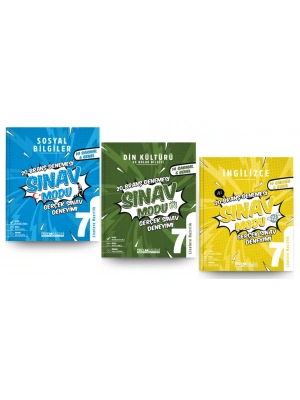 PRUVA AKADEMİ YAYINLARI 7. Sınıf SOSYAL BİLGİLER + DİN + İNGİLİZCE Branş Denemeleri (3 Kitap)
