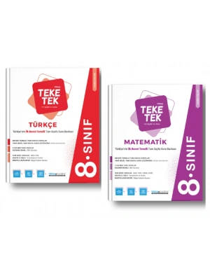 PRUVA AKADEMİ YAYINLARI 8.SINIF TÜRKÇE + MATEMATİK TEKE TEK