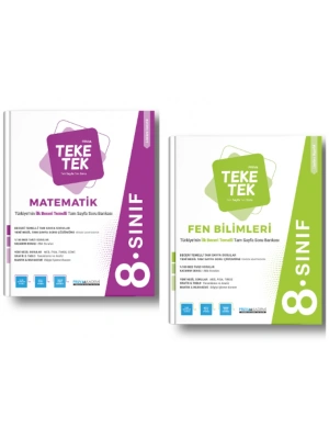 PRUVA AKADEMİ YAYINLARI 8.SINIF MATEMATİK + FEN BİLİMLER TEKE TEK
