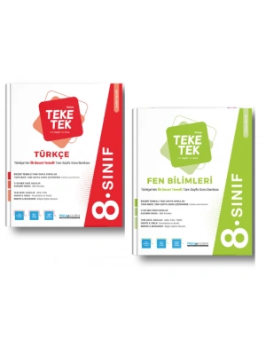 PRUVA AKADEMİ YAYINLARI 8.SINIF TÜRKÇE + FEN BİLİMLER TEKE TEK