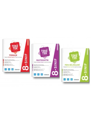 PRUVA AKADEMİ YAYINLARI 8.SINIF TÜRKÇE + MATEMATİK + FEN BİLİMLER TEKE TEK