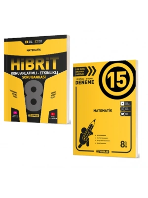 HIZ YAYINLARI 8. Sınıf Matematik Hibrit Soru Bankası + 15 li Deneme