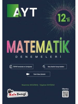 KAFA DENGİ YAYINLARI AYT Matematik Branş Denemesi(12li) (Tümü Video Çözümlü)