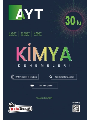 KAFA DENGİ YAYINLARI AYT Kimya Branş Denemesi(30lu) (Tümü Video Çözümlü)