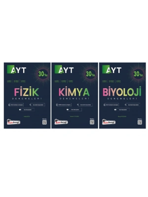 KAFA DENGİ YAYINLARI AYT SAYISAL (Fizik+Kimya+Biyoloji) BRANŞ DENEMELERİ (3 Kitap)