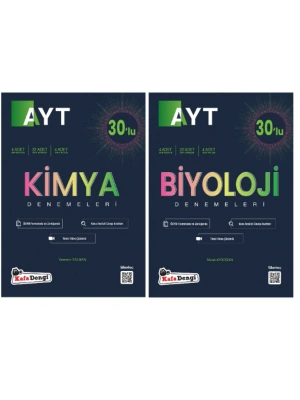 KAFA DENGİ YAYINLARI AYT SAYISAL (Kimya+Biyoloji) BRANŞ DENEMELERİ (2 Kitap)