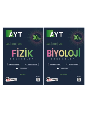 KAFA DENGİ YAYINLARI AYT SAYISAL (Fizik+Biyoloji) BRANŞ DENEMELERİ (2 Kitap)