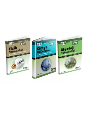 AYDIN YAYINLARI AYT FİZİK + KİMYA + BİYOLOJİ DENEMELERİ