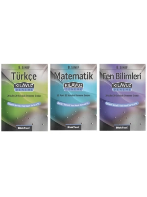 BLOKTEST YAYINLARI 8. Sınıf Türkçe + Matematik + Fen Bilimleri Kılavuz Deneme