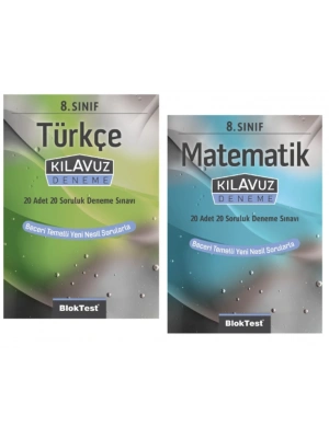 BLOKTEST YAYINLARI 8. Sınıf Türkçe + Matematik Kılavuz Deneme