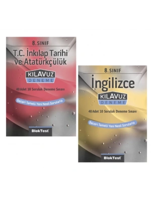 BLOKTEST YAYINLARI 8. Sınıf İnkilap + İngilizce  Kılavuz Deneme