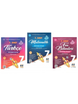 FİT YAYINLARI 7. Sınıf Türkçe + Matematik+ Fen Bilimleri Föy İzleme Testleri