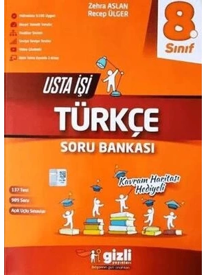 GİZLİ YAYINLARI 8.Sınıf Usta İşi Türkçe Soru Bankası