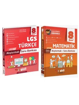 GİZLİ YAYINLARI 8. Sınıf LGS Türkçe + Matematik Alıştırmalı Soru Bankası