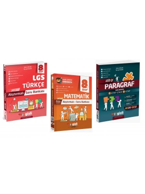 GİZLİ YAYINLARI 8. Sınıf LGS Türkçe + Matematik +Paragraf Alıştırmalı Soru Bankası