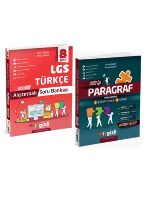 GİZLİ YAYINLARI 8. Sınıf LGS Türkçe + Paragraf Alıştırmalı Soru Bankası