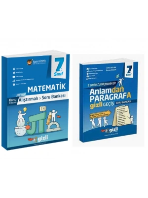 Gizli Yayınları 7. Sınıf Matematik + Paragraf Alıştırmalı Soru Bankası